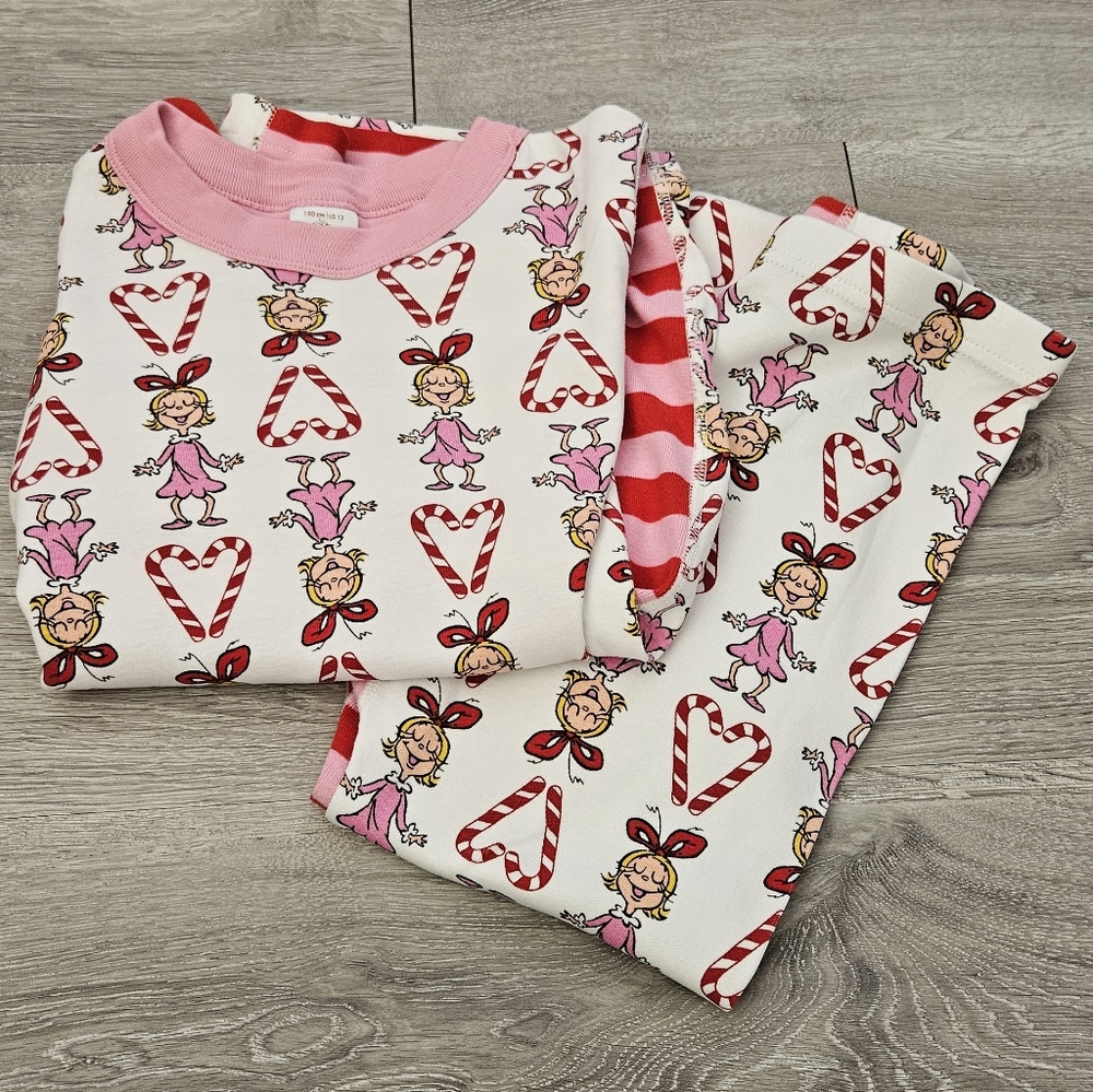 Hanna Andersson Girl's Dr. Seuss Cindy Lou Who Christmas Pajama Size 12